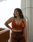 Plus Crochet Lace Longline Bralette