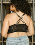 Plus Size Daisy Crochet Longline Bralette