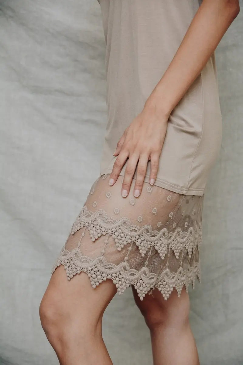 Lace Hem Layering Slip Dress