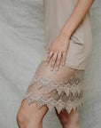 Lace Hem Layering Slip Dress
