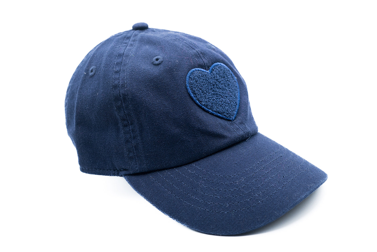 Navy Blue Terry Heart Hat