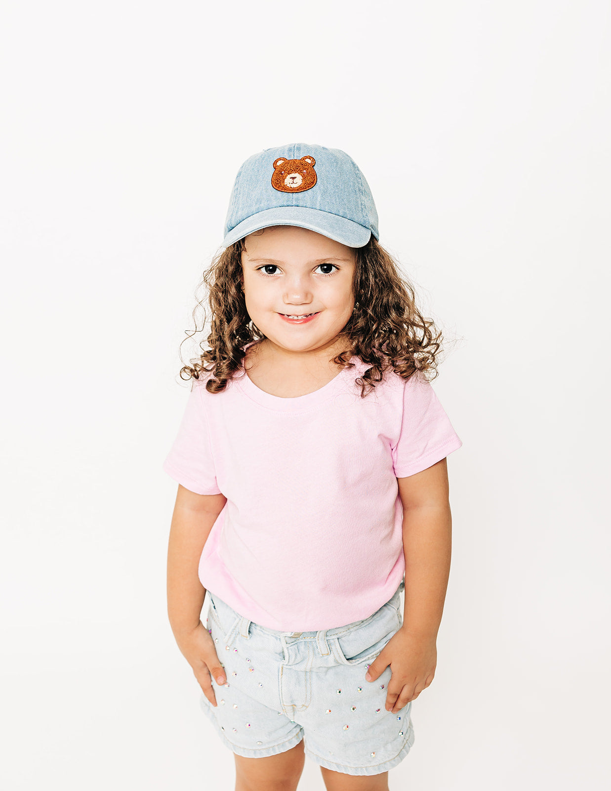 Denim Teddy Bear Hat