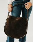Rosalie Rivet Suede Hobo Bag
