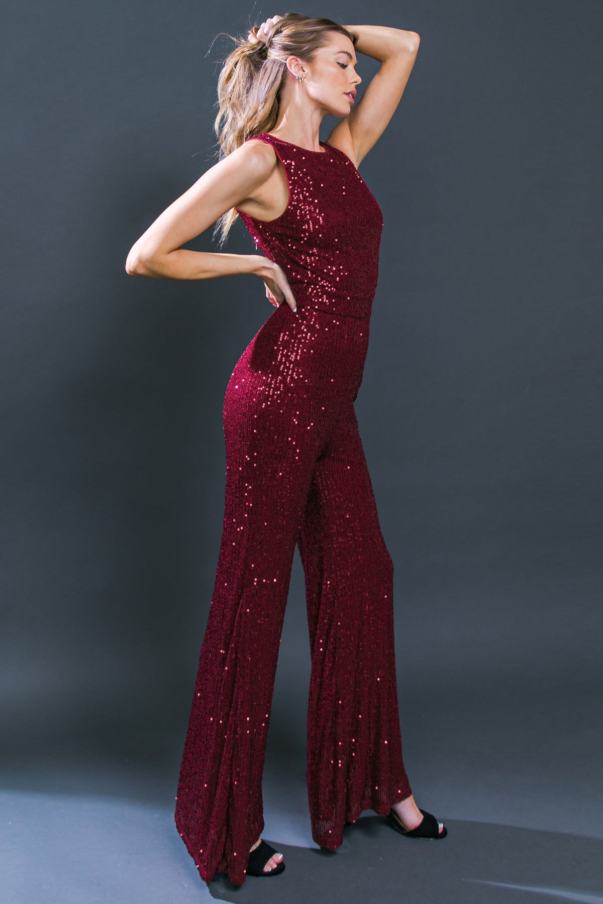 Flying Tomato Divine Wanderings Sequin Jumpsuit