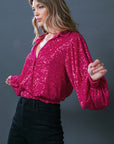 Flying Tomato Freedom Calls Sequin Top