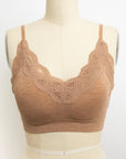 Lace Trim Ribbed Bralette