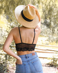 Floral Lace Strappy Front Bralette