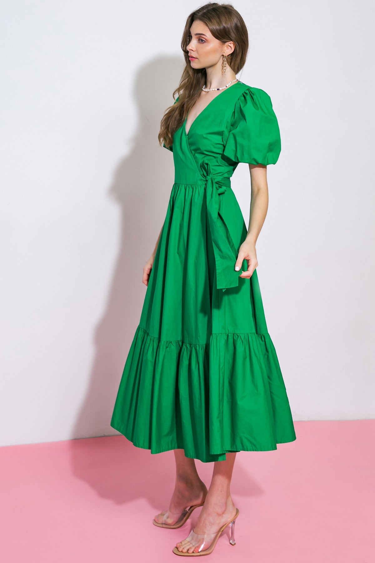 Flying Tomato Perfect Allure Poplin Midi Dress