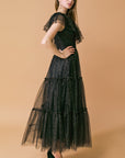 Flying Tomato Get To The Point Tulle Midi Dress