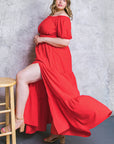 Flying Tomato Out in the Country Woven Maxi Dress