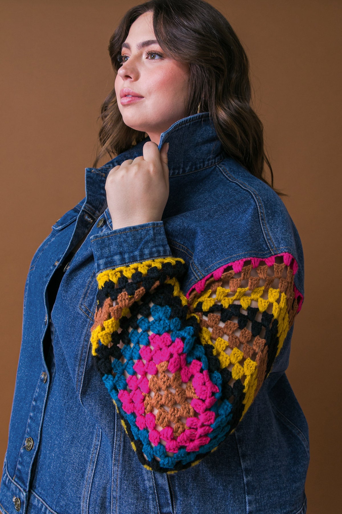 Flying Tomato Classically Chic Washed Denim Jacket