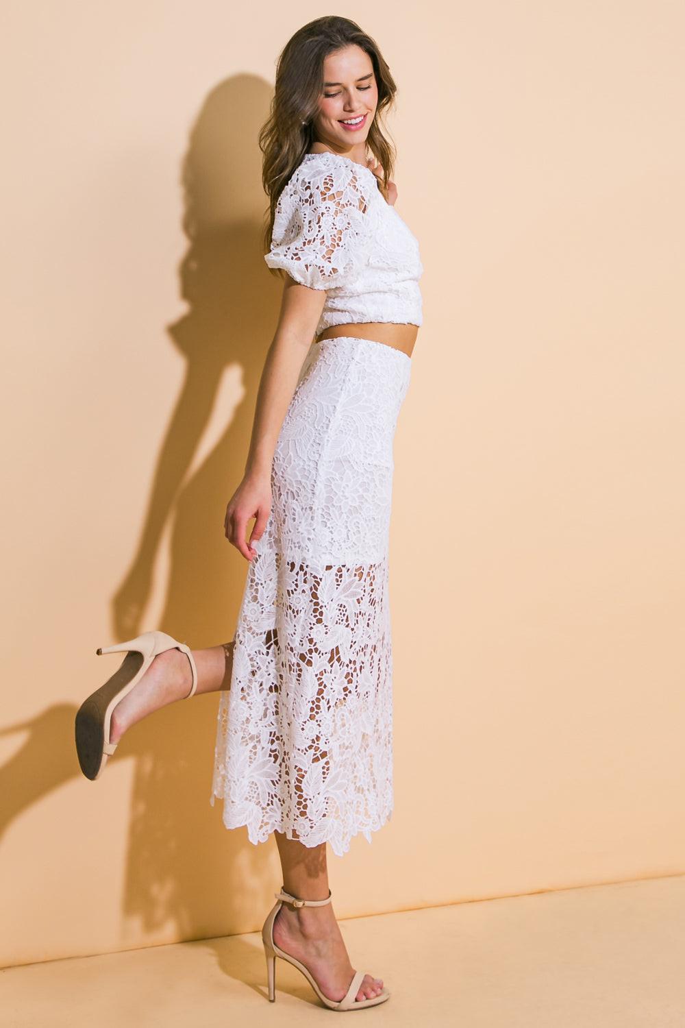 Unforgettable Icon Woven Top and Skirt Set