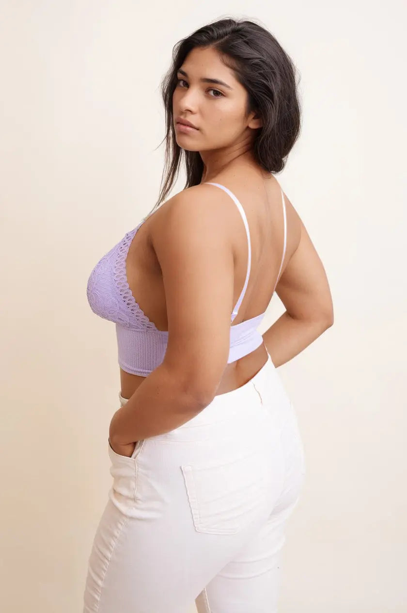 Plus Size Lace Trim Brami