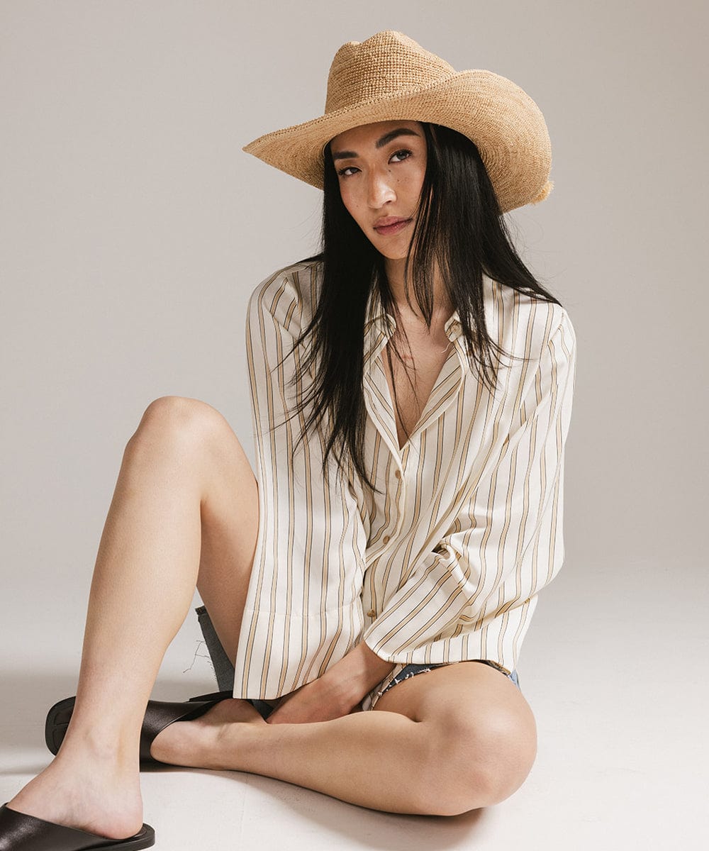 GIGI PIP | Ames Packable Straw Cowboy Hat