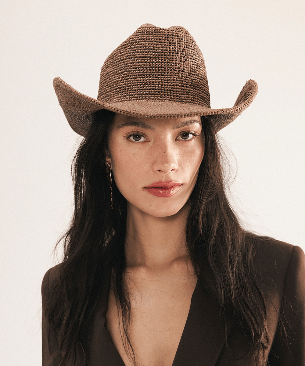 GIGI PIP | Ames Packable Straw Cowboy Hat