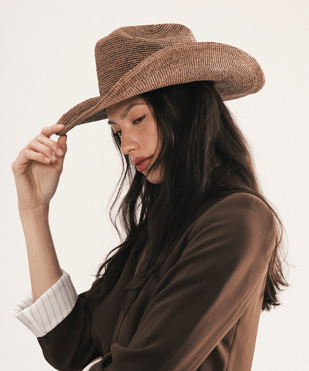 GIGI PIP | Ames Packable Straw Cowboy Hat