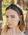 Embroidered Floral Vine Knot Headband
