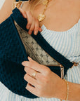 Suede Westlyn Woven Bum Bag