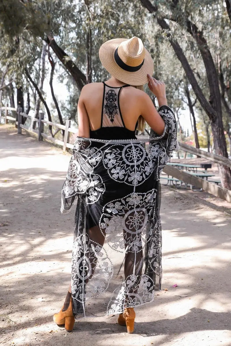 Tattoo Lace Back Layering Slip Dress