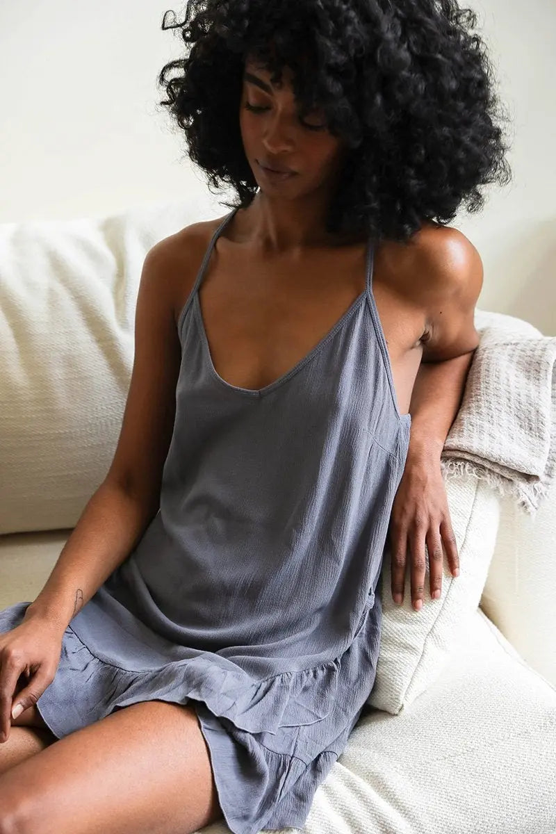 Tattoo Lace Back Layering Slip Dress