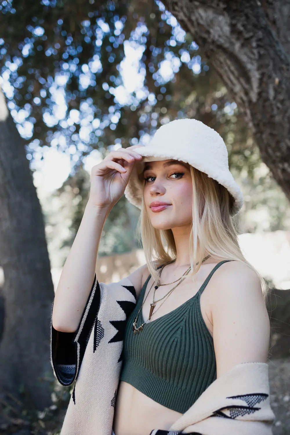 Reversible Teddy & Suede Bucket Hat
