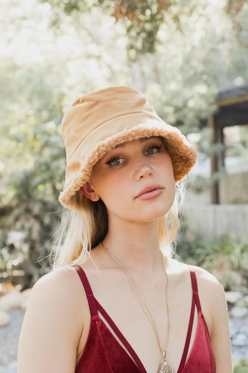 Reversible Teddy & Suede Bucket Hat