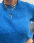 Tom'e Cz Cross Necklace