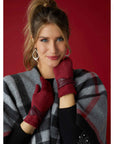 Coco + Carmen Faux Leather Twist Touchscreen Glove