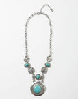 Turquoise Stone Western Pendant Necklace