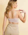Lace Trim Ribbed Bralette