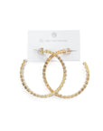 Bold and Beautiful Diamond Hoop Earrings - WATERPROOF