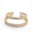 Bold and Beautiful Diamond Hoop Earrings - WATERPROOF