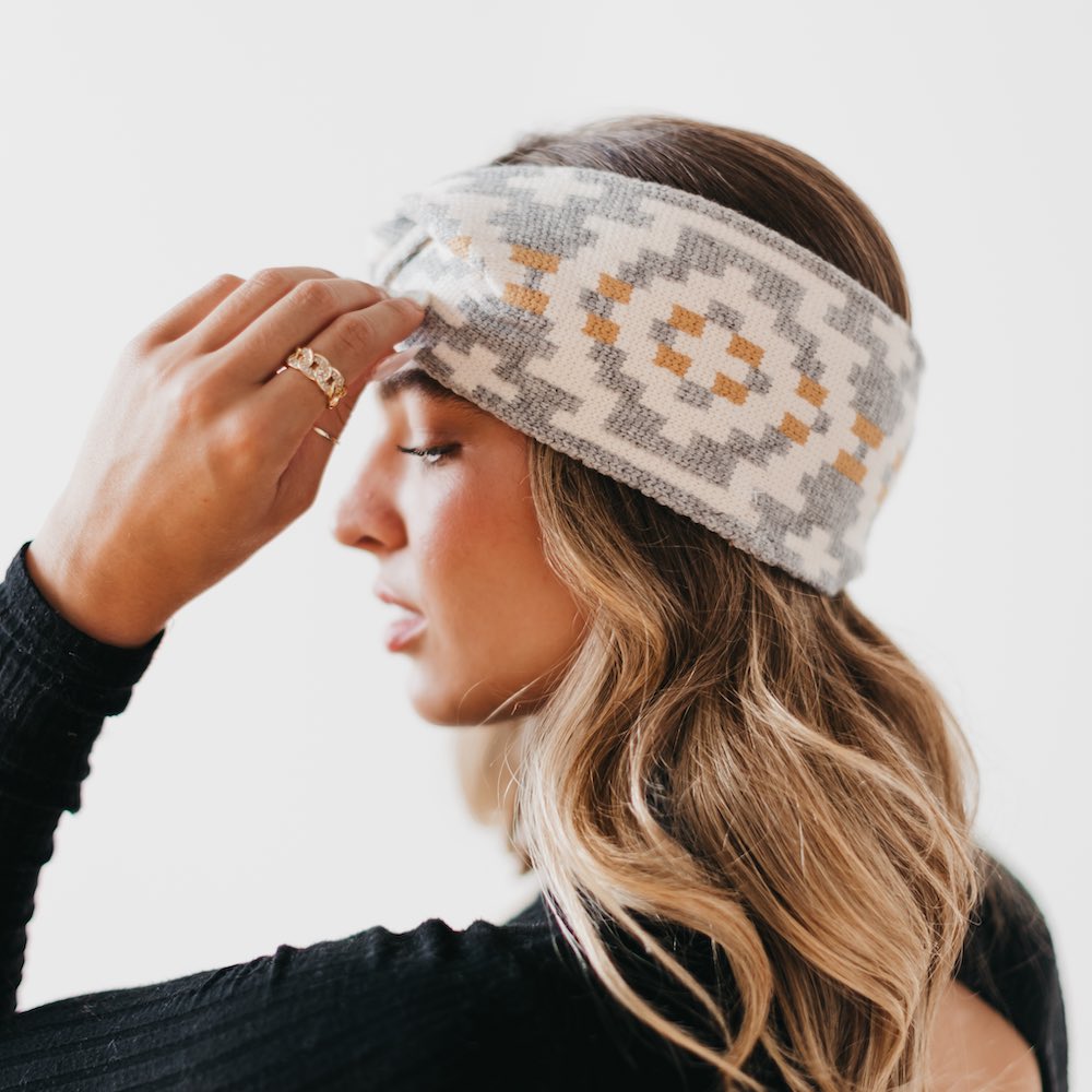 Western Wide Twist Knit Headband