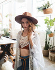 Wide Brim Ribbon Bolero Hat