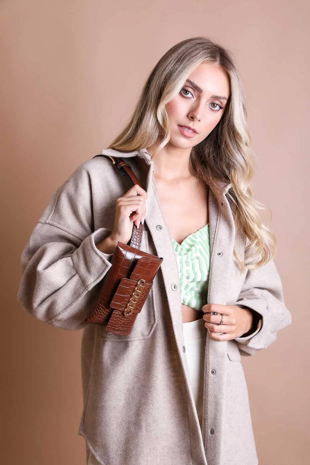 Wide Chain Belt Bag & Crossbody