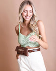 Wide Chain Belt Bag & Crossbody