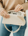 Lacy Woven Frame Crossbody Bag