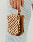 Woven Cameron Double Zip Clippable Card Wallet