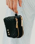 Woven Cameron Double Zip Clippable Card Wallet