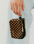Woven Cameron Double Zip Clippable Card Wallet