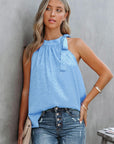 Printed Tied Grecian Neck Tank - Online Only
