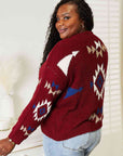 HEYSON Full Size Aztec Soft Fuzzy Sweater