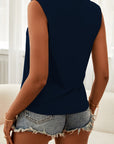 Cutout Sleeveless Top - Online Only