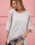 BiBi Color Block Round Neck T-Shirt