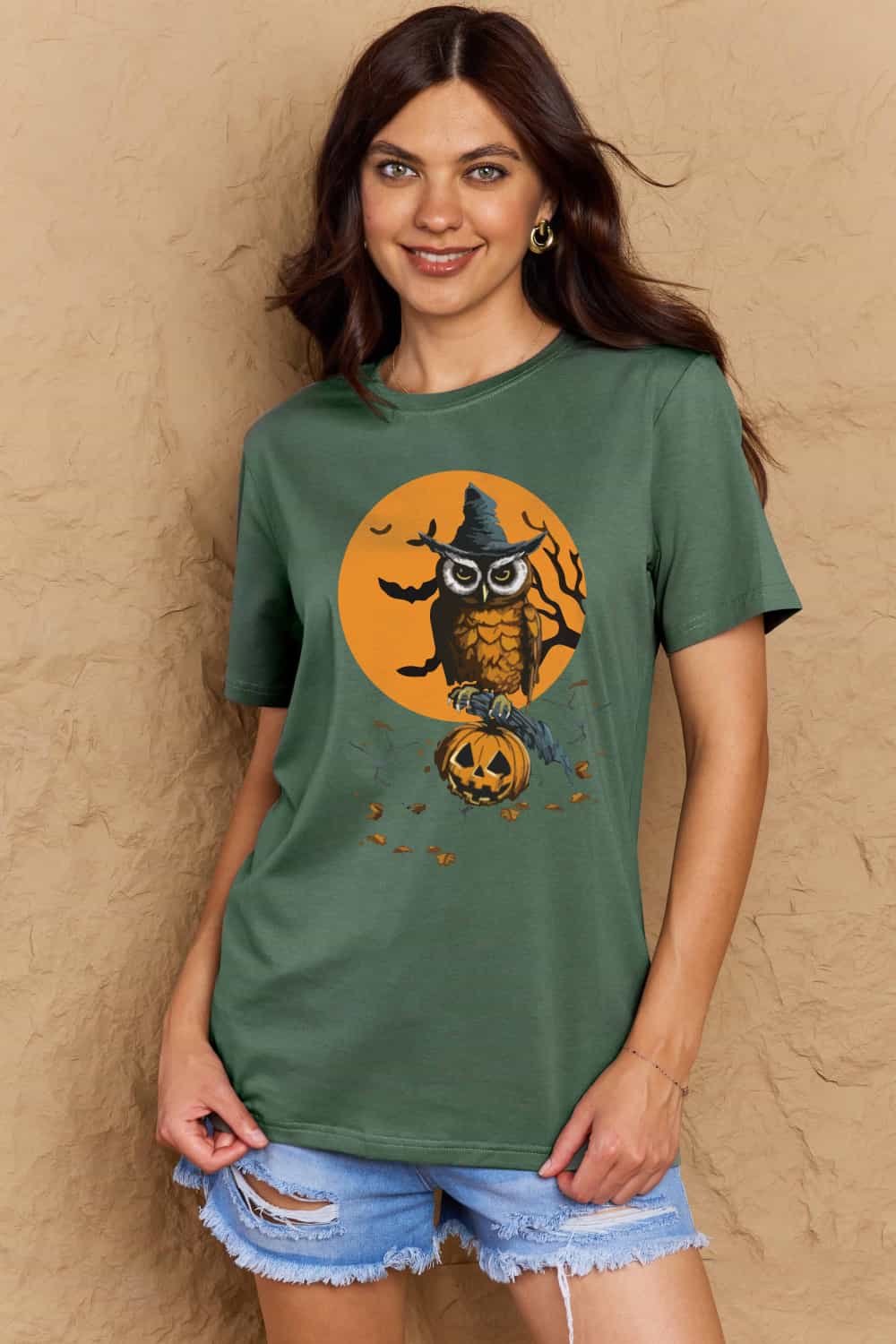 Simply Love Halloween Theme Graphic Cotton Tee - Online Only