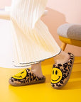 Melody Smiley Face Leopard Slippers