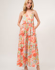 And The Why Floral Ruffled Tiered Maxi Cami Dress