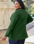 Basic Bae Full Size Ribbed Round Neck Long Sleeve Knit Top