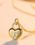Heart Lock Pendant 925 Sterling Silver Necklace - Online Only