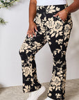 Heimish Full Size High Waist Floral Flare Pants